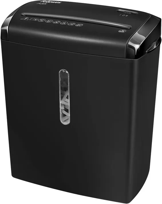 Destructeur Fellowes Powershred® P-28S — Sécurité P-2 · 15 L · 8 feuilles/passage — Synapses Maroc