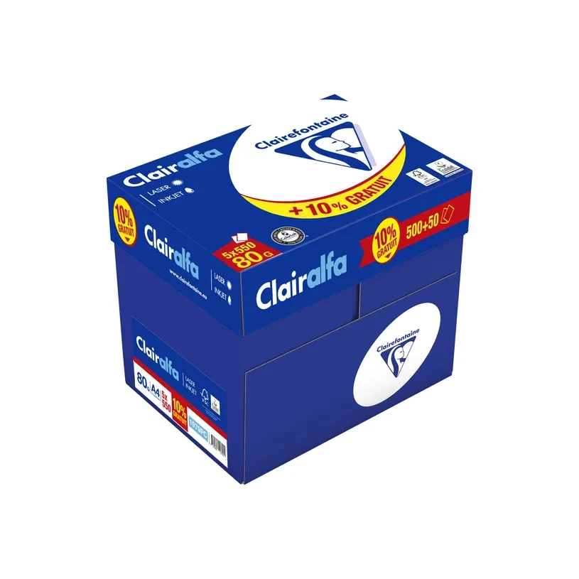  Lot de 5 Ramettes de papier Clairalfa SATIN A3 80g/m² 500 feuilles — Synapses Maroc