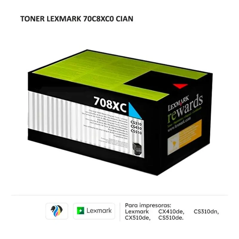  Lexmark 708XC Cyan Extra High Yield Return Program Toner Cartridge — Synapses Maroc