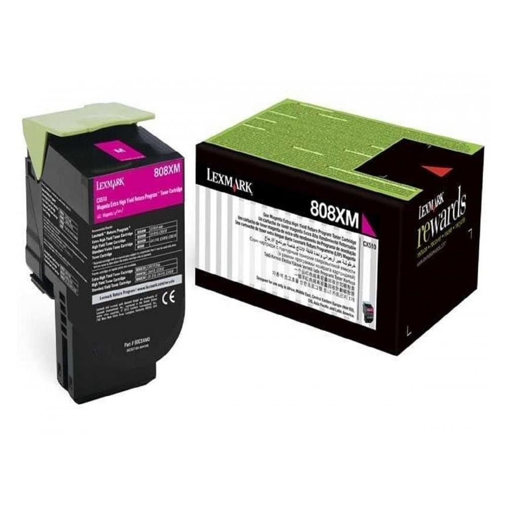  Lexmark 808XM Magenta Extra High Yield Return Program Toner Cartridge — Synapses Maroc