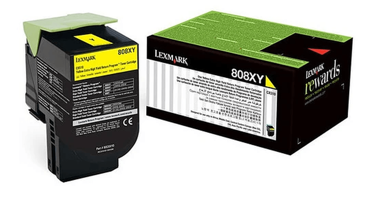  Lexmark 808XY Yellow Extra High Yield Return Program Toner Cartridge — Synapses Maroc