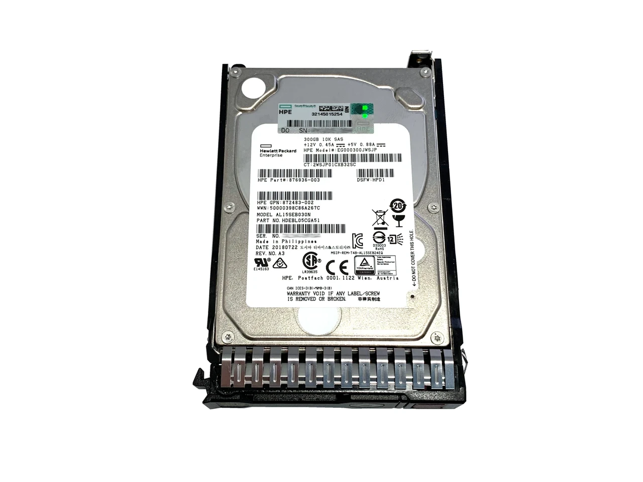  HPE 300GB SAS 10K SFF SC DS HDD — Synapses Maroc