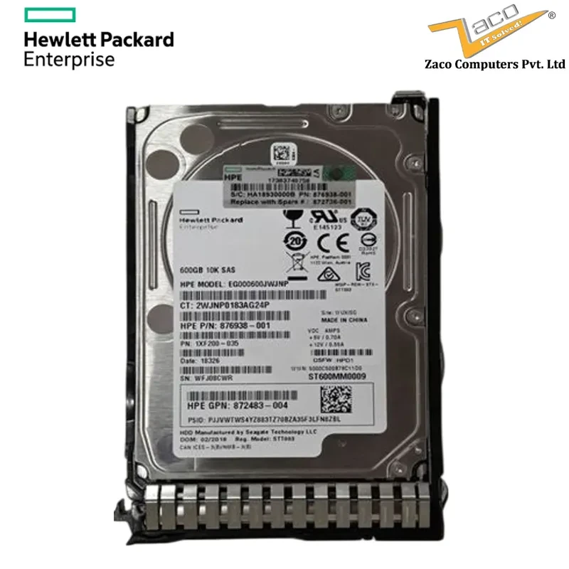  HPE 600GB SAS 10K SFF SC DS HDD — Synapses Maroc