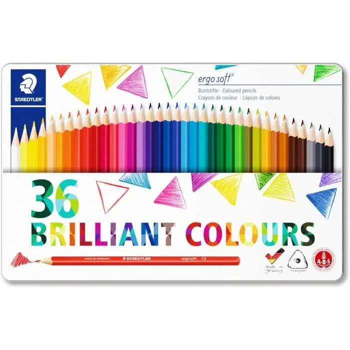  Boite de 12 Crayons de couleur Ergosoft STAEDTLER — Synapses Maroc