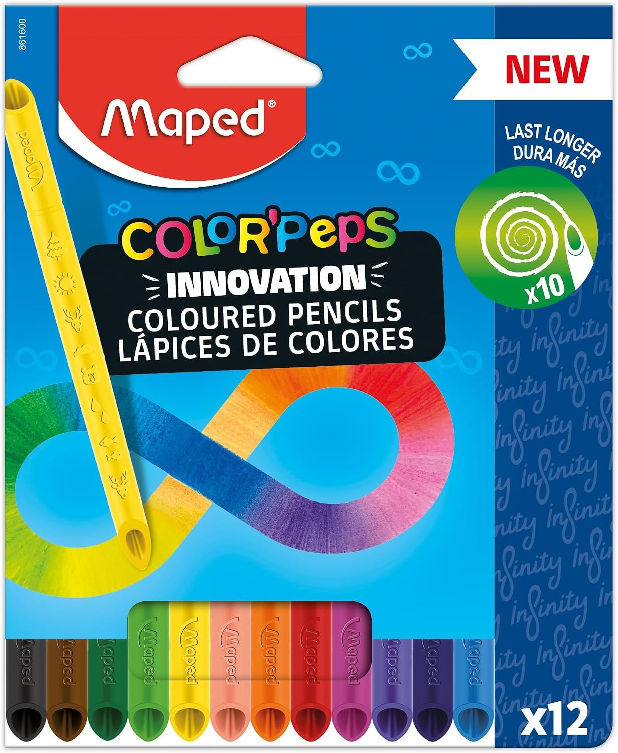  Boite de 12 Crayons MAPED (5 Gaduations au choix) — Synapses Maroc
