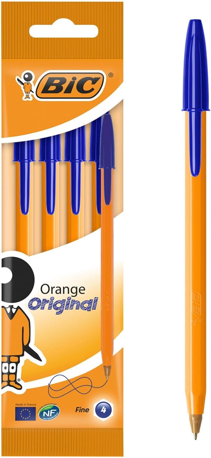  Boîte de 20 stylos Bille BIC Orange Grip 3 Coloris au choix — Synapses Maroc
