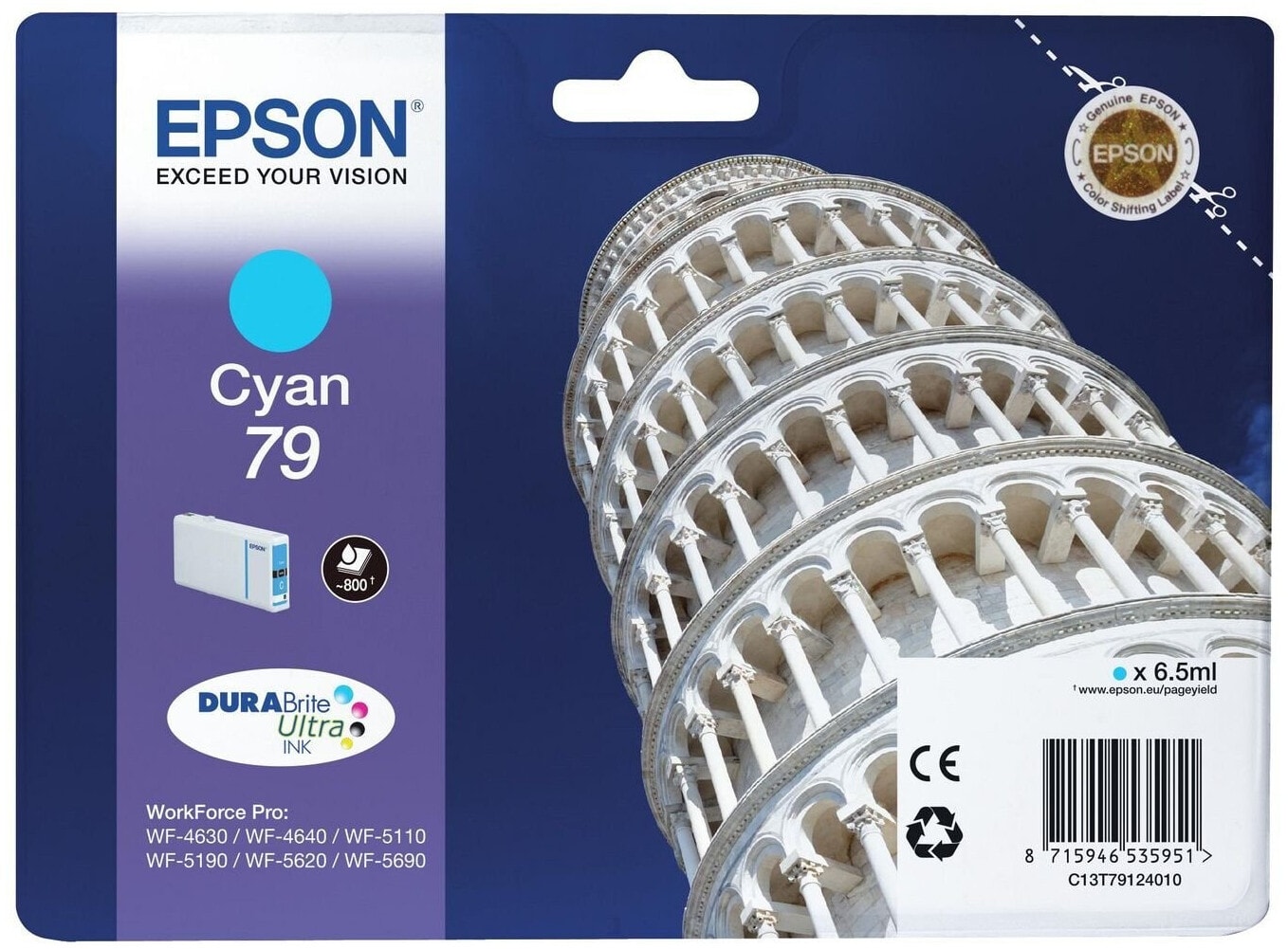  Encre Cyan L  WF-5110DW/5190DW/5620DWF/5690DWF/ (800 p) — Synapses Maroc