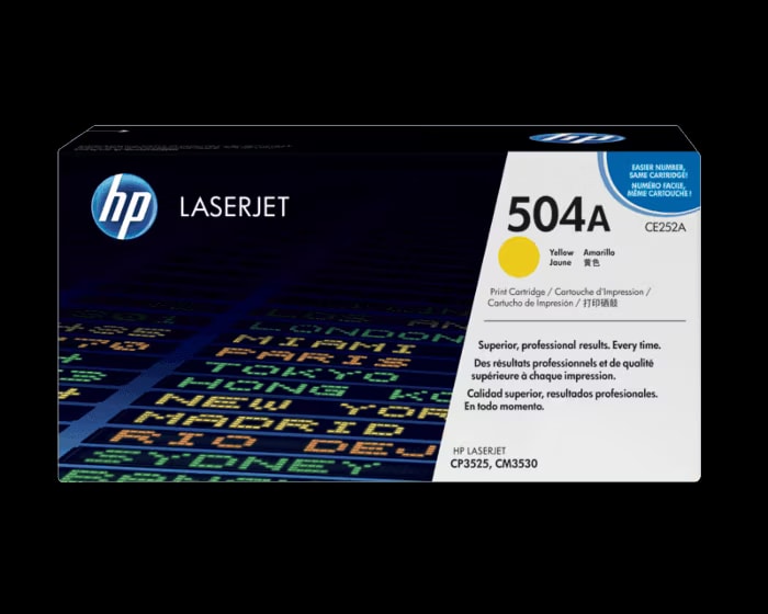 HP HP 504A Toner Jaune Authentique (CE252A) — Synapses Maroc