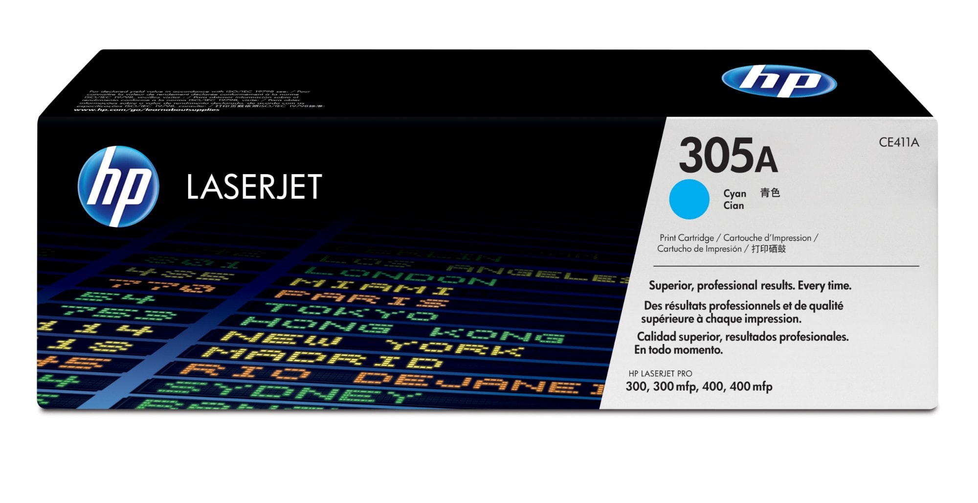 HP HP 305A (CE411A) Cyan Original Toner Cartridge for HP LaserJet Pro 400 Color MFP M451nw M451dn M451dw, Pro 300 Color MFP M375nw — Synapses Maroc