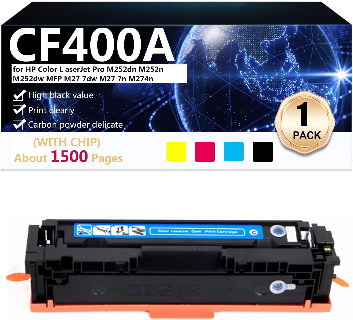 HP HP 201A toner LaserJet noir authentique (CF400A) — Synapses Maroc
