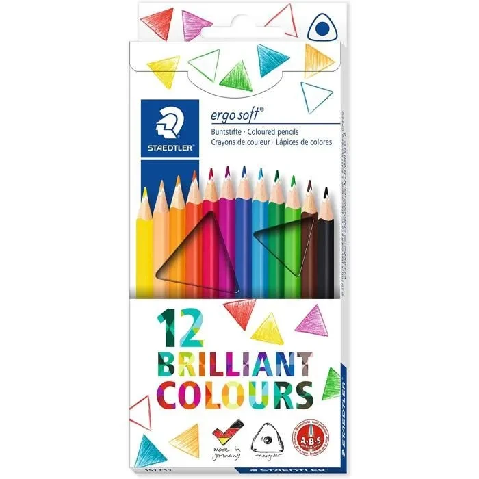  Boite de 24 Crayons de couleur Ergosoft STAEDTLER — Synapses Maroc