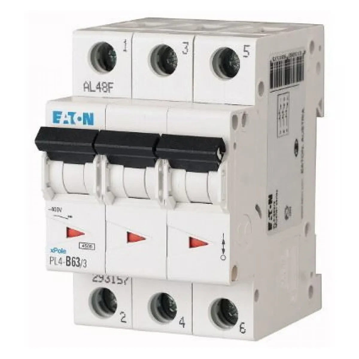 Disjoncteur modulaire 3P Courbe C 40A 4,5kA — Synapses Maroc