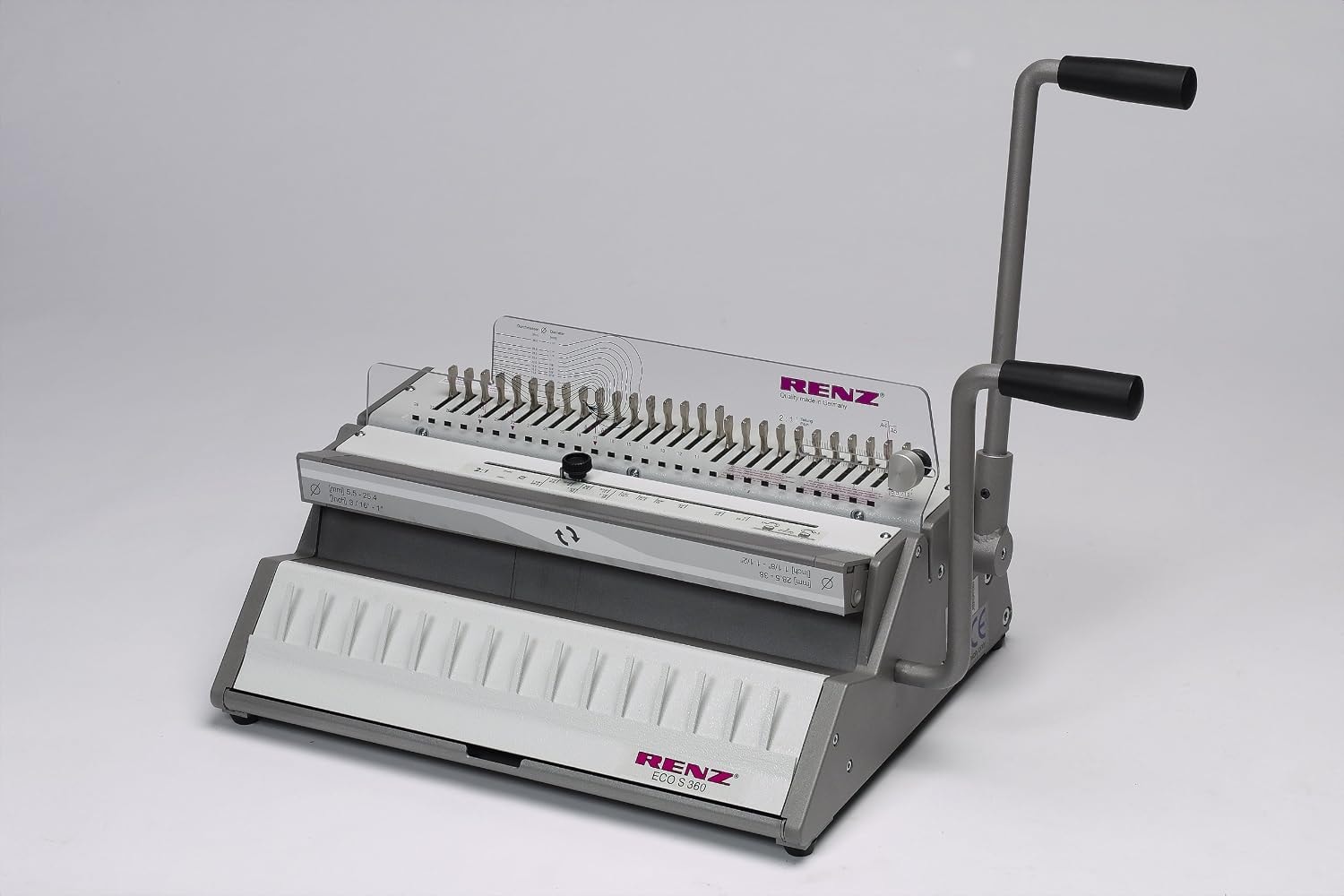  MACHINE MANUELLE DE RELIURE ET PERFORATION RENZ (23 BOUCLES/A4) 340 FEUILLES — Synapses Maroc
