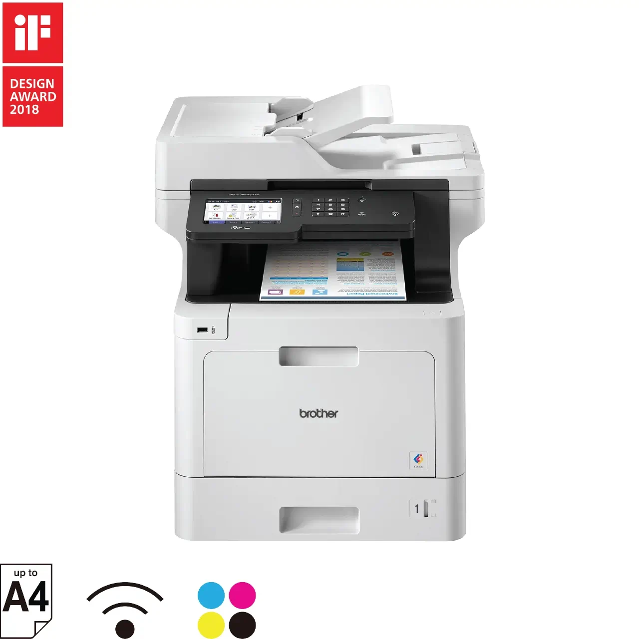  Multifonction 4-en-1 laser couleur avec Réseau Wifi, 31ppm, recto verso — Synapses Maroc