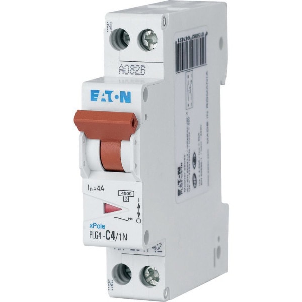 Disjoncteur modulaire 1P+N C 4A 4,5KA — Synapses Maroc
