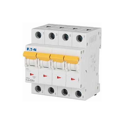 Disjoncteur modulaire 4P C 25A 6KA — Synapses Maroc