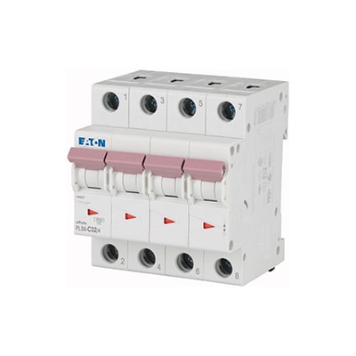 Disjoncteur modulaire 4P C 32A 6KA — Synapses Maroc