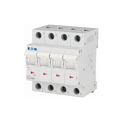 Disjoncteur modulaire 4P C 50A 6KA — Synapses Maroc