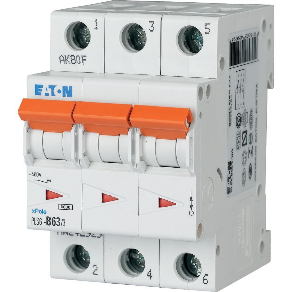 Disjoncteur modulaire 3P C 63A 6KA — Synapses Maroc