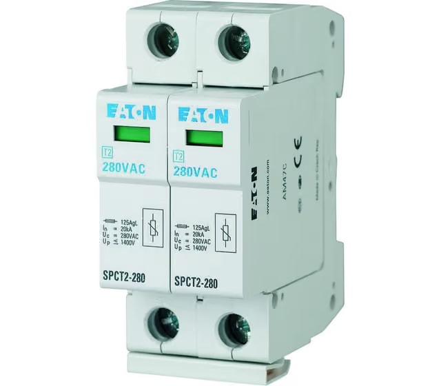 Eaton Parafoudres débrochables, 2p, 385VAC, 2x20kA — Synapses Maroc