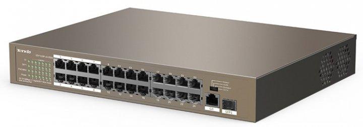  24 10/100Mbps +1 switche de fentes GE/SFP avec 24-Ports PoE — Synapses Maroc