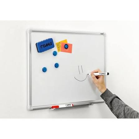 Tableau en Verre magnétique Bi-Office 60x90 cm Blanc